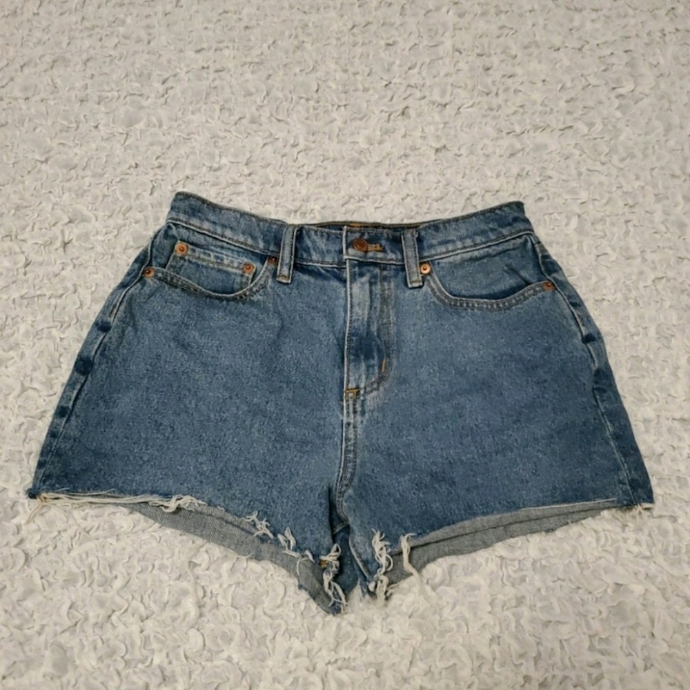 PINK Victoria's Secret High-Waisted Jean Shorts 26